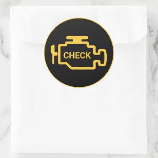  Check Engine Light  Classic Round Sticker