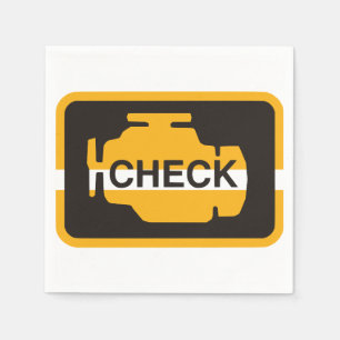 Check Engine Light Paper Napkins