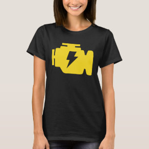 Check Engine Light Symbol Car Mechanic T-Shirt
