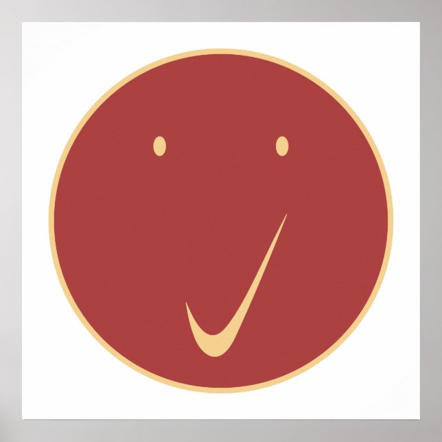 Check face - Tick, Cr/Red. Poster (Front)