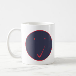 Check face - Tick, Red/Blue. Coffee Mug