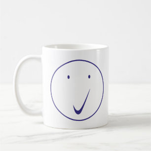 Check face - Tick, Transp/Blue. Coffee Mug