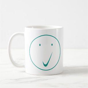 Check face - Tick, Transp/Green. Coffee Mug