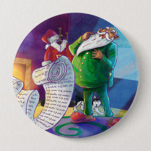 Check it Twice Santa 10 Cm Round Badge