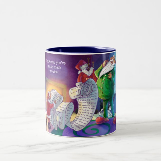 Check it Twice Santa Two-Tone Coffee Mug (Center)