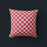Check Magenta And Peach Pattern Chequerboard Cushion<br><div class="desc">Chequered Pattern – magenta and peach chequerboard.</div>