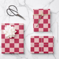 Check Magenta And Peach Pattern Chequerboard