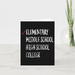 Check Mark 2025 Elementary Graduation 6th Grade Gr Card