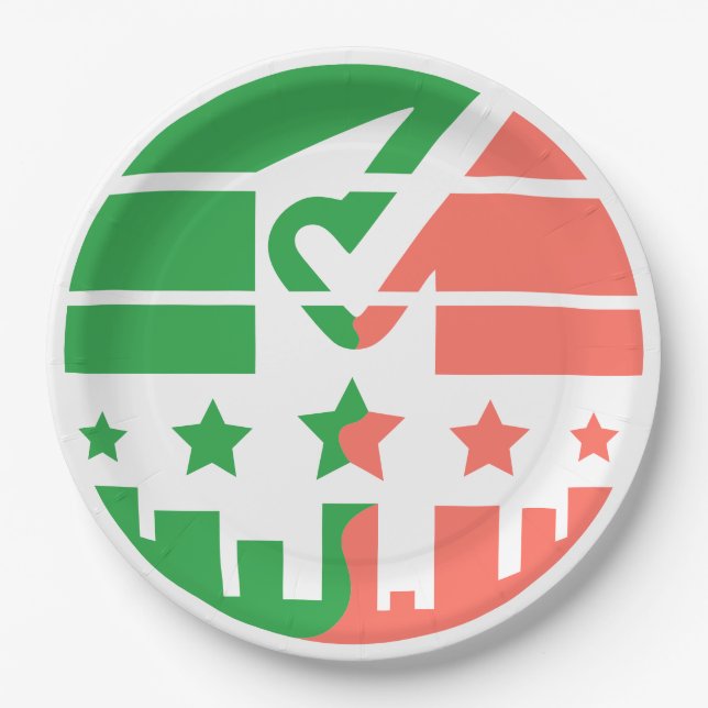 Check Mark of Unity Paper Plate (Front)