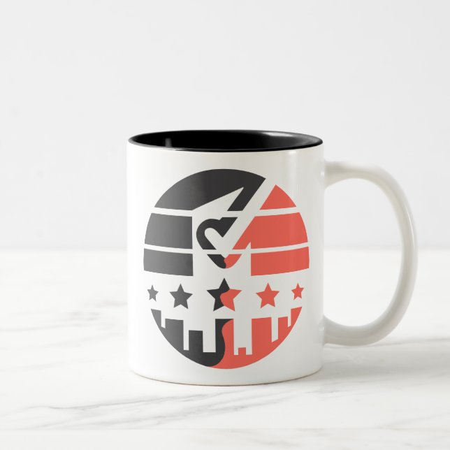 Check Mark of Unity Two-Tone Coffee Mug (Right)