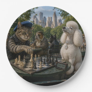 Check Mate in Central Park Paper Plate