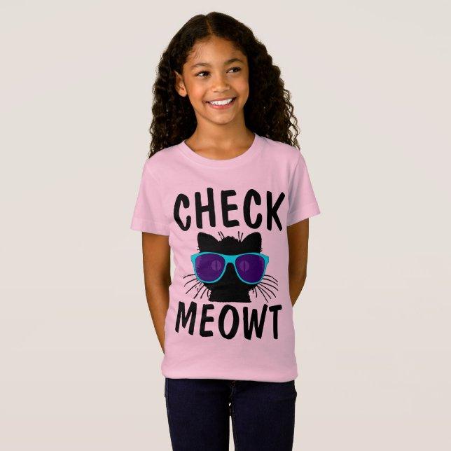 CHECK MEOWT funny Cat T-shirts for kids (Front Full)