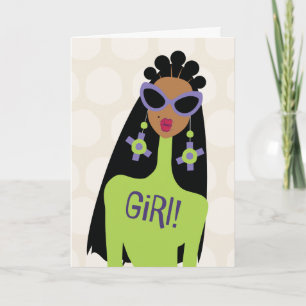 Check on your strong friends - Girl Thank You Card