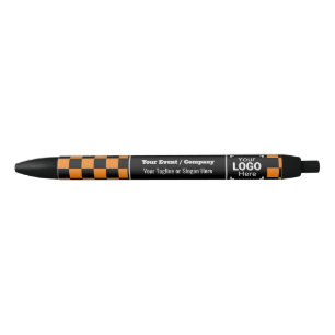 Check Orange Company Logo: Fun Conference Giveaway Black Ink Pen