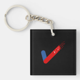 Check Out America First July 4th Key Ring