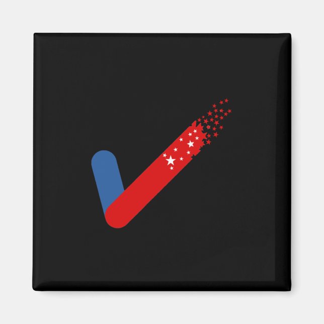 Check Out America First July 4th Magnet (Front)