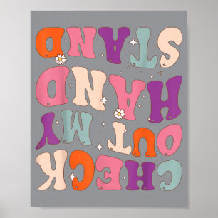 Check Out Handstand Funny Gymnastics Boys Girls S Poster