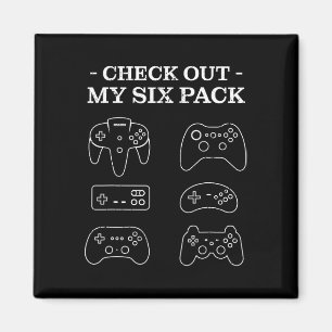 Check Out My 6 Six Pack Gamer Video Funny Gamers G Magnet