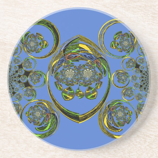 Check out my blue curves coaster (Front)