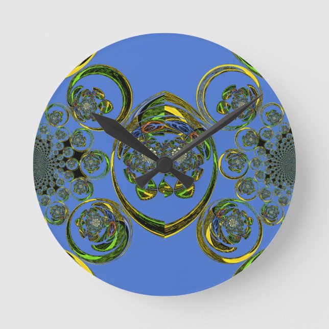 Check out my blue curves round clock (Front)