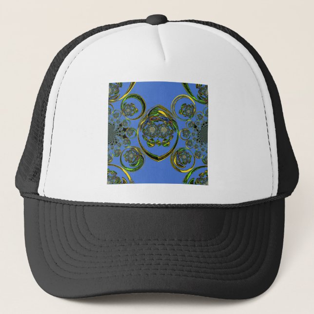 Check out my blue curves trucker hat (Front)
