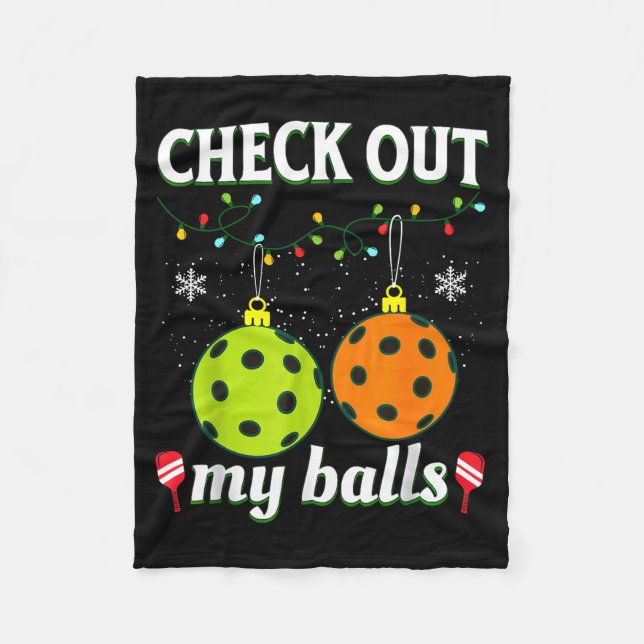 Check out my funny pickleball christmas  fleece blanket (Front)