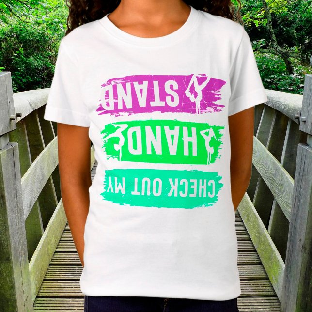 Check Out My Handstand Green Purple T-Shirt (Creator Uploaded)