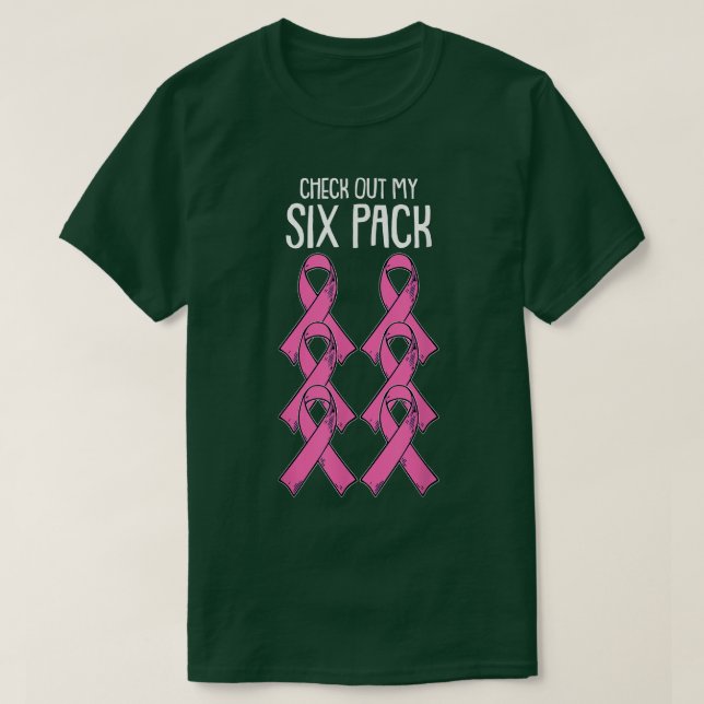 Check Out My Si Pack Breast Cancer Awareness Pink  T-Shirt (Design Front)