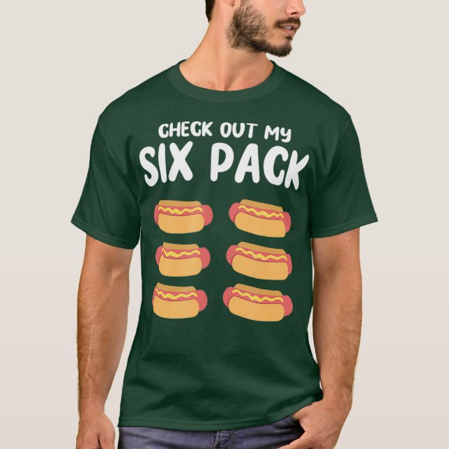 Check Out My Si Pack Hotdog T-Shirt (Front)