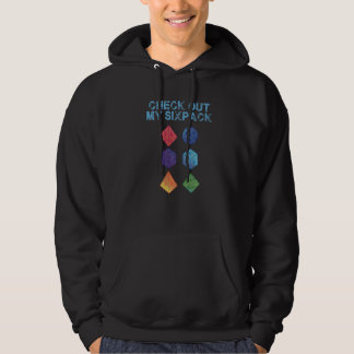 Check Out My Six Pack Dice For Dragons D20 RPG Gam Hoodie