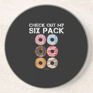 Check Out My Six Pack Doughnut  - Funny Gym Coaster