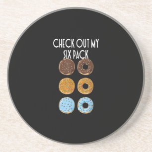 Check Out My Six Pack Doughnut Gym Coaster