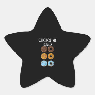Check Out My Six Pack Doughnut Gym Star Sticker