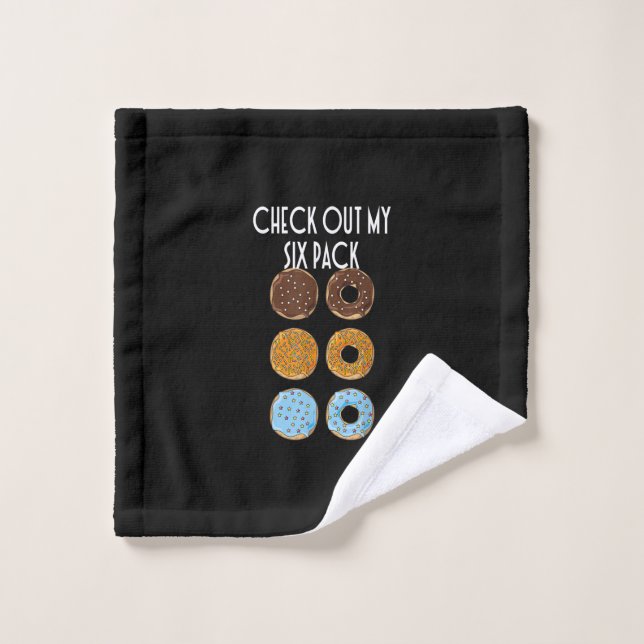 Check Out My Six Pack Doughnut Gym Wash Cloth (Wash Cloth)