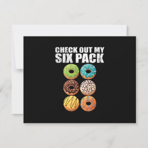 Check Out My Six Pack Doughnut Shirt - Funny Gym S RSVP Card