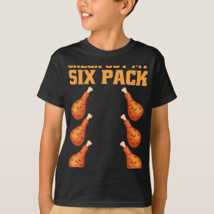 Check Out My Six Pack Funny Chicken Drumstick Gym T-Shirt