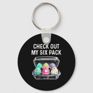Check Out My Six Pack Funny Easter Egg Abs Workout Key Ring