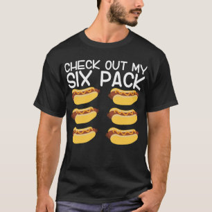 Check Out My Six Pack Funny Hotdog Abs 4th Of July T-Shirt