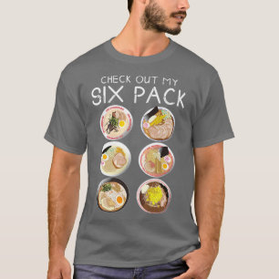 Check Out My Six Pack Ramen Funny Food Pun Japanes T-Shirt