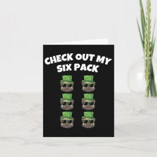 Check Out My Six Pack St Patricks Day Gym Dog Sham Card