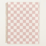 Check Pale Beige Chequered Pattern Chequerboard Planner<br><div class="desc">Chequered Pattern – cream white and pale beige chequerboard.</div>