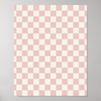 Check Pale Beige Chequered Pattern Chequerboard