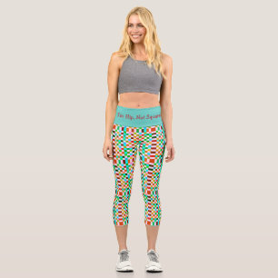 Check Pattern 6  Capri Leggings