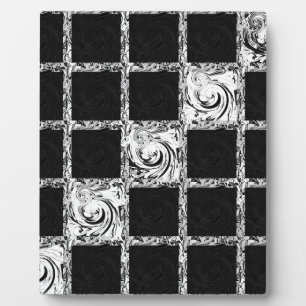 check pattern plaque