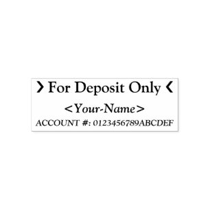 Check Restrictive Indorsement and Custom Name Self-inking Stamp