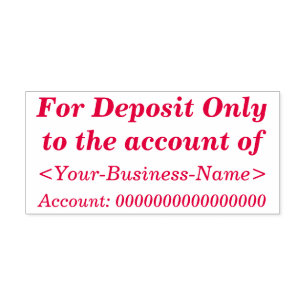 Check Restrictive Indorsement and Name Self-inking Stamp