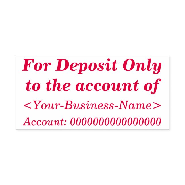 Check Restrictive Indorsement and Name Self-inking Stamp (Design)