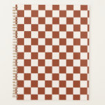 Check Rust Chequered Terracotta Chequerboard Planner<br><div class="desc">Chequered Pattern – Earth tones terracotta chequerboard.</div>