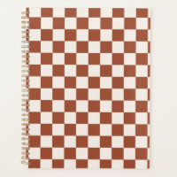 Check Rust Chequered Terracotta Chequerboard