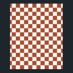 Check Rust Chequered Terracotta Chequerboard Poster<br><div class="desc">Chequered Pattern – Earth tones terracotta chequerboard.</div>